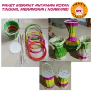Bahan anyaman rotan siap rakit