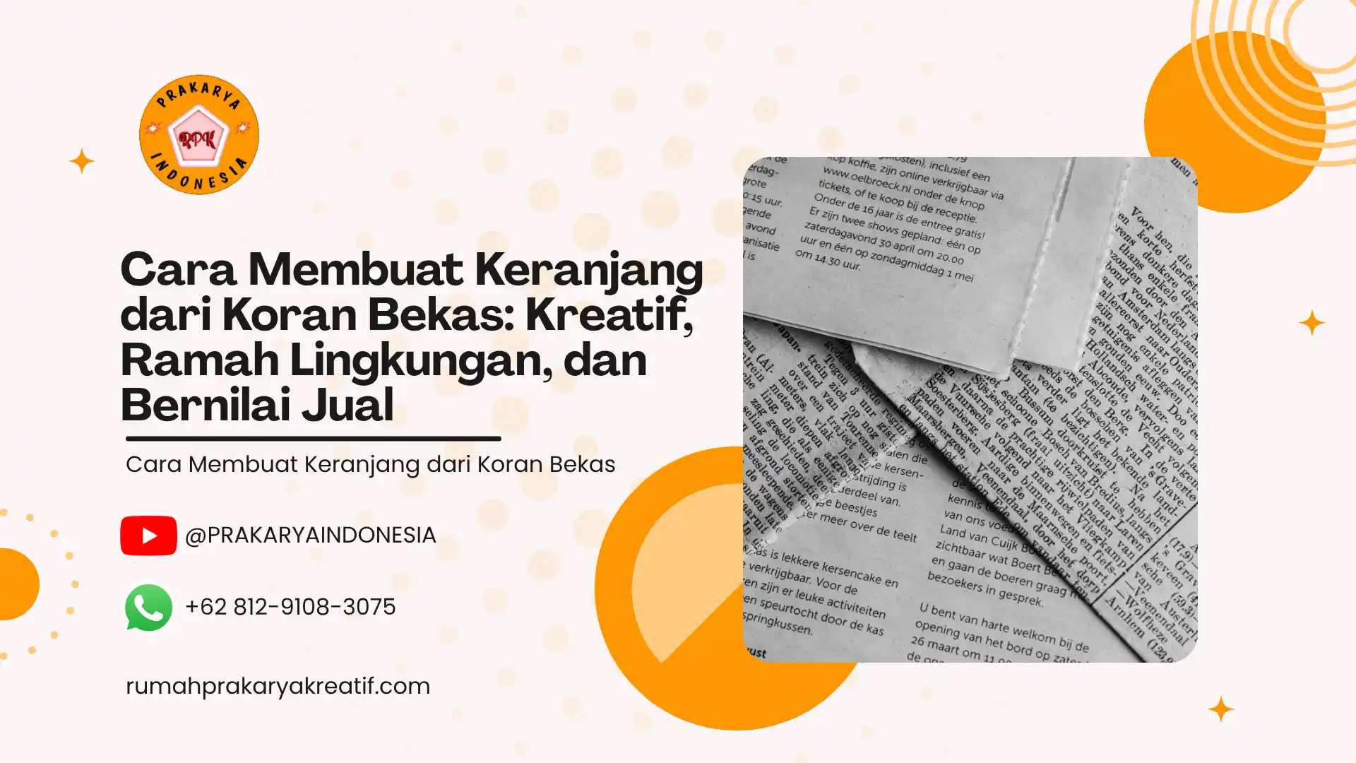 Cara Membuat Keranjang dari Koran Bekas