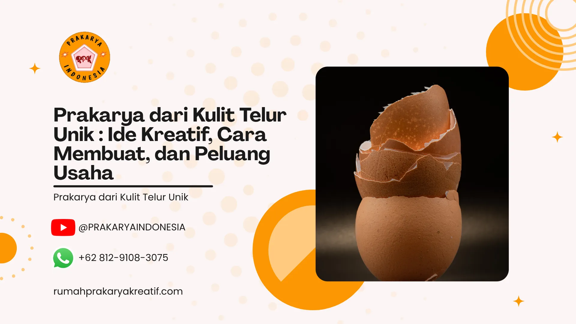 Prakarya dari Kulit Telur Unik