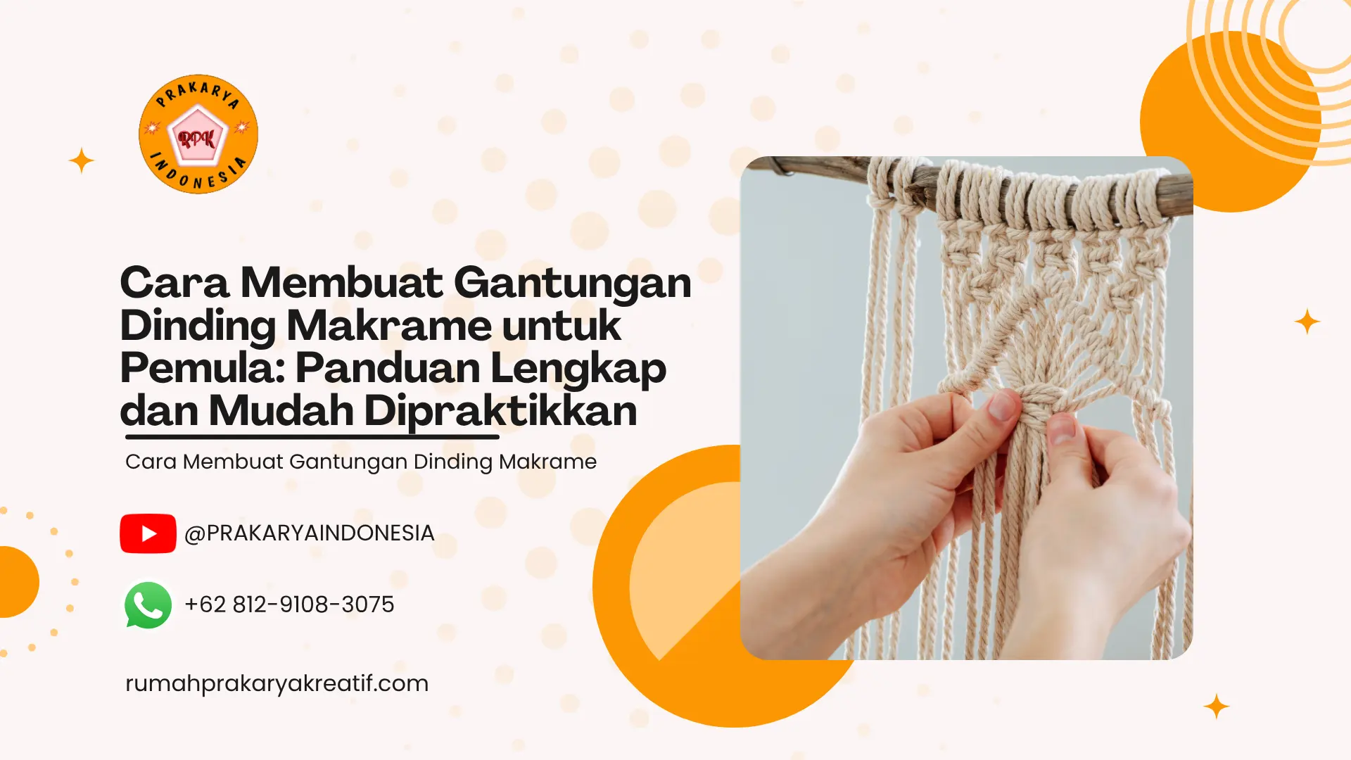 Cara Membuat Gantungan Dinding Makrame