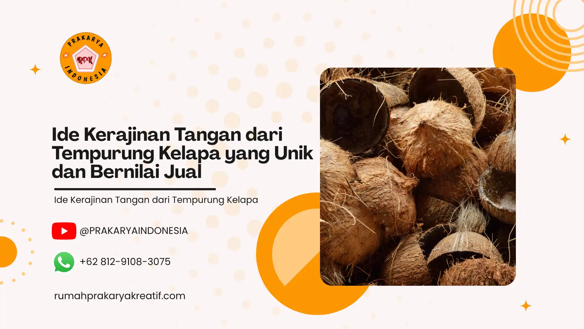 Ide Kerajinan Tangan dari Tempurung Kelapa
