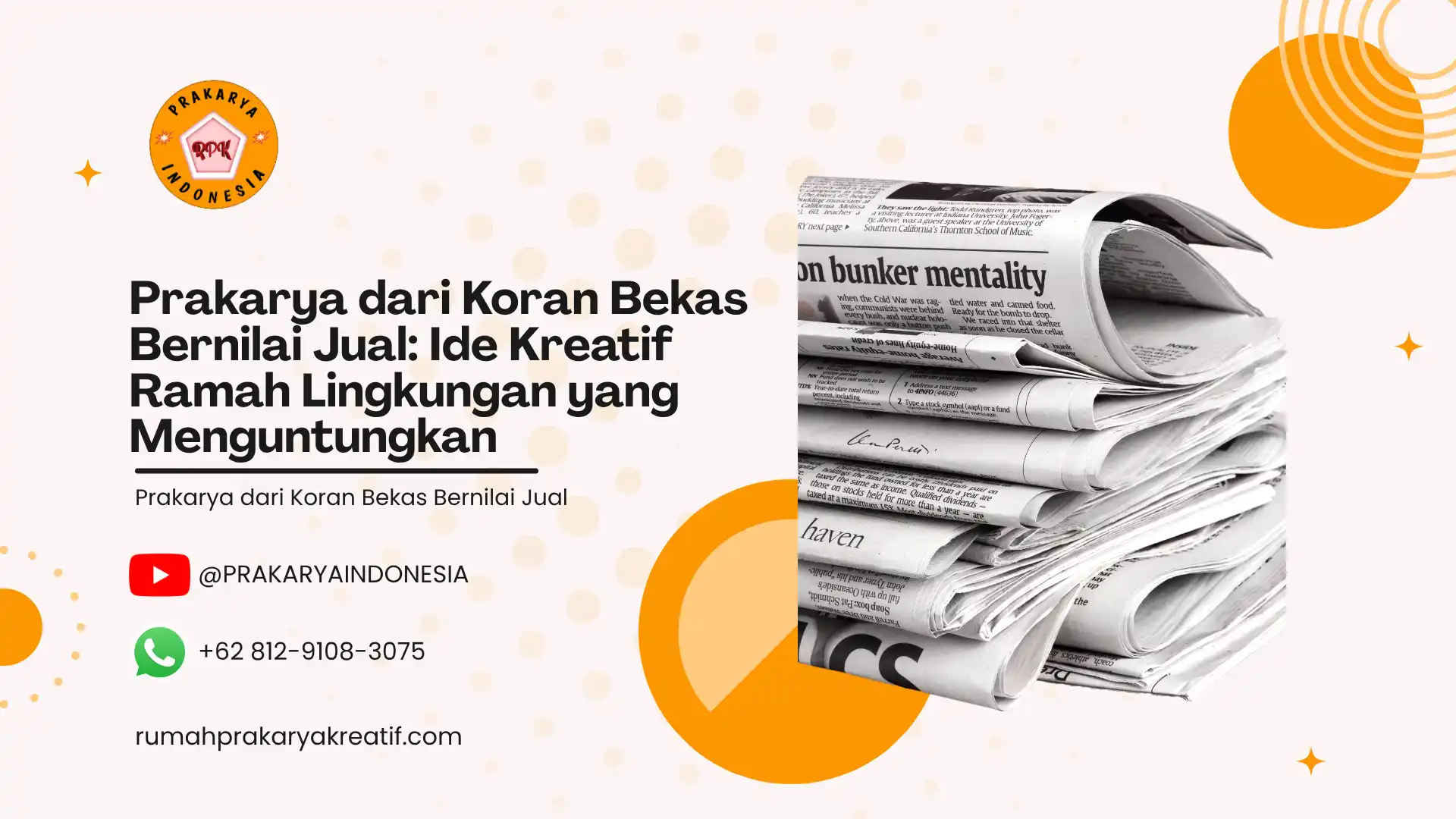 Prakarya dari Koran Bekas Bernilai Jual