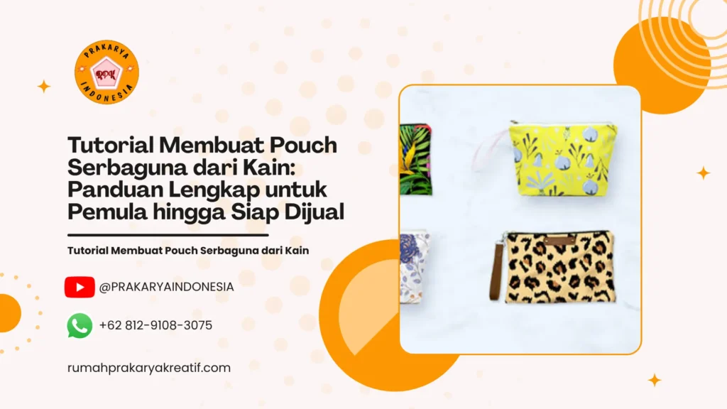 Tutorial Membuat Pouch Serbaguna dari Kain